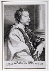 Ritratto di Cornelis Schut (1597-1655) allievo di Rubens, inciso da Lucas Vorsterman (1624-67) per l
